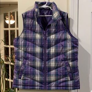 Women’s Lands End Plaid Vest